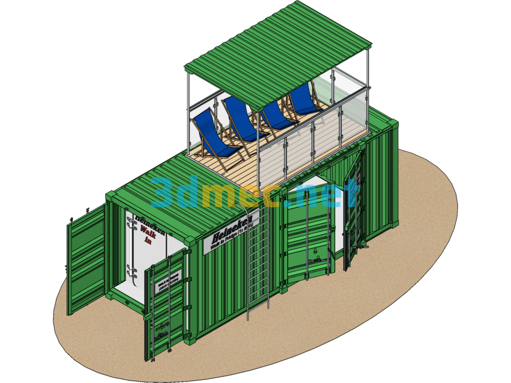 Container Transformation Plan - 3D Model SolidWorks Free Download