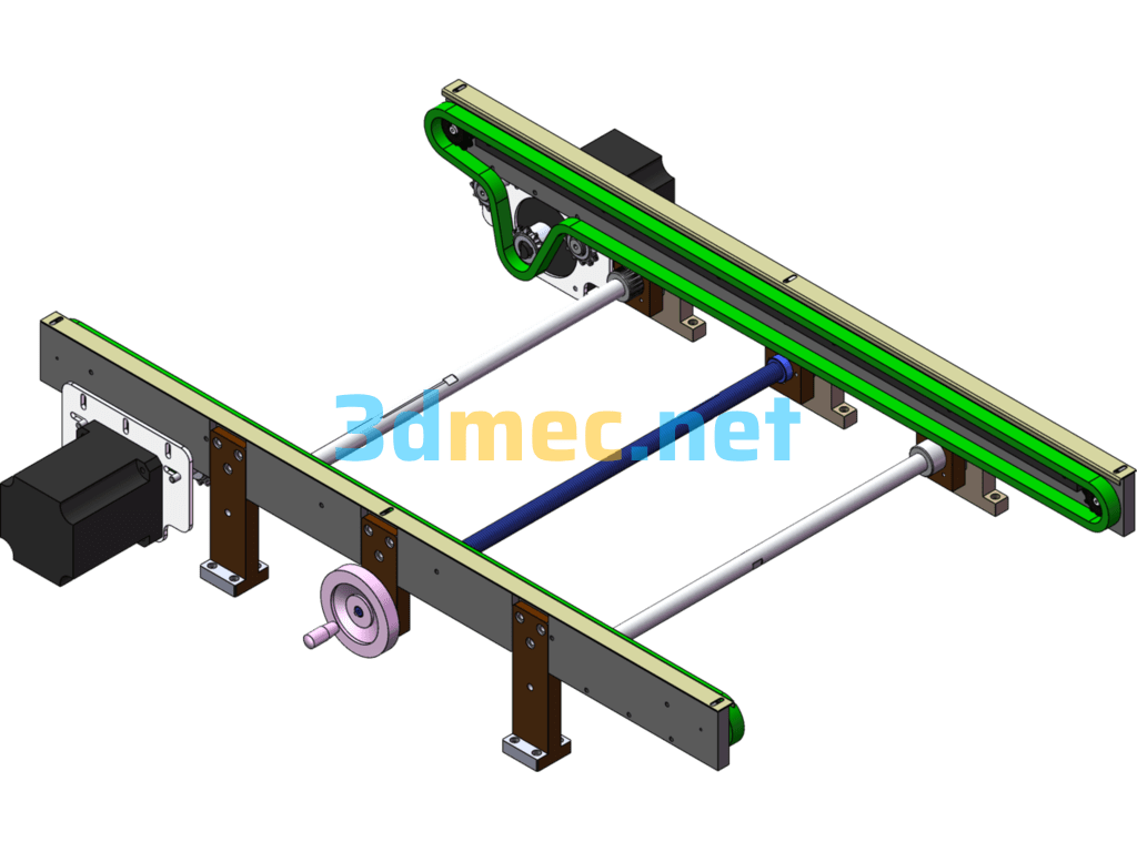 PCB Fixture Chain Track Line - 3D Model SolidWorks Free Download