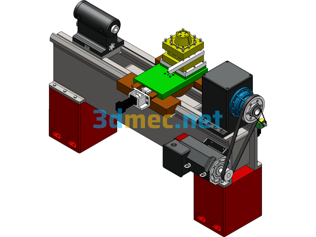 6140 CNC Lathe - 3D Model SolidWorks Free Download