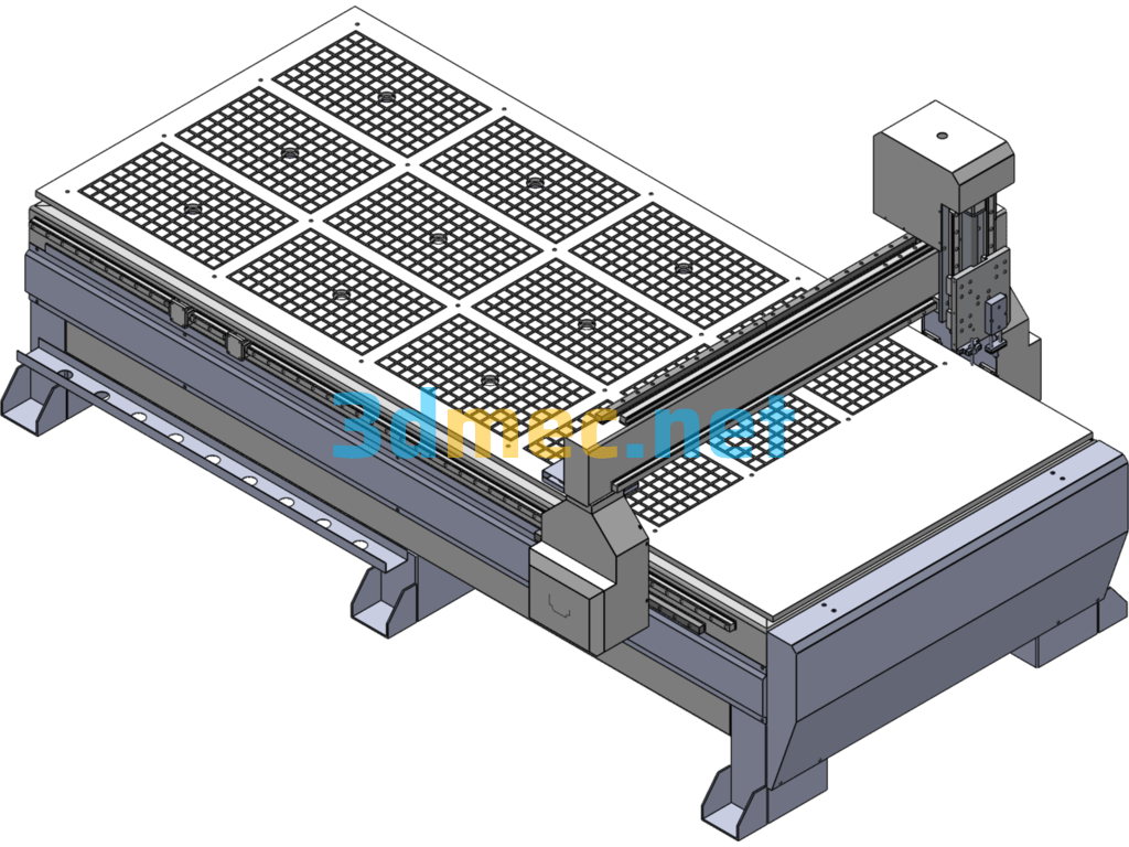 Glass Cutting Machine (Machine That Cuts Glass Quickly) - 3D Model SolidWorks AutoCAD-ZWCAD Free Download