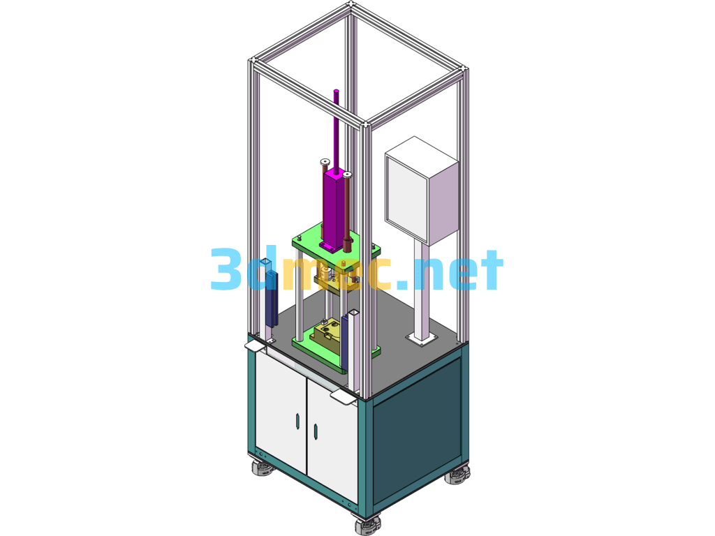 3D Drawing Of Pipe Expansion Hydraulic Press (Including Detailed Engineering Drawing) - 3D Model SolidWorks Free Download