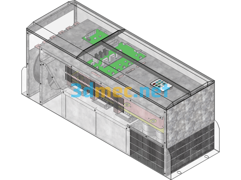 90KW Inverter-Schneider Appearance - 3D Model SolidWorks Free Download