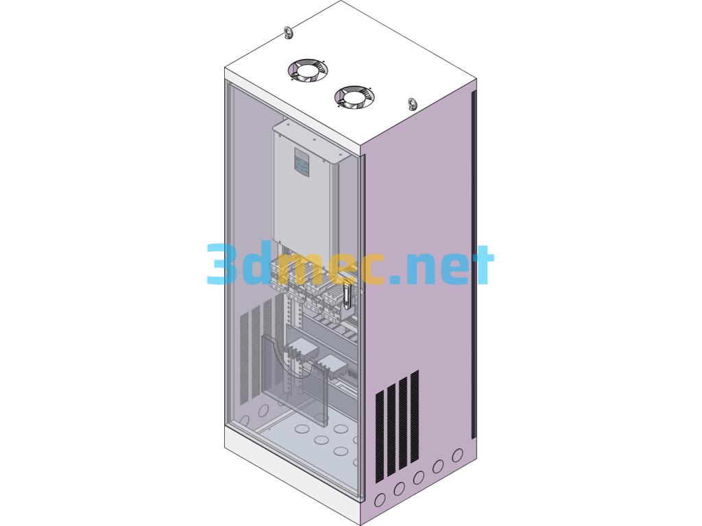 Central Air Conditioning Variable Frequency Refrigeration Pump Control Cabinet - 3D Model SolidWorks Free Download