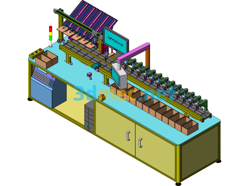 Paper Bag Paging Packaging Machine - 3D Model SolidWorks Free Download