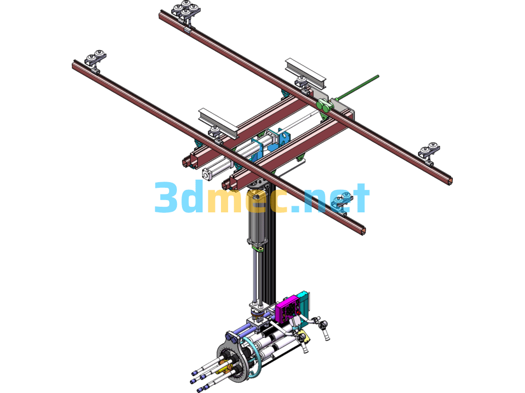 Five-Axis Bolt Tightening Machine - 3D Model SolidWorks Free Download