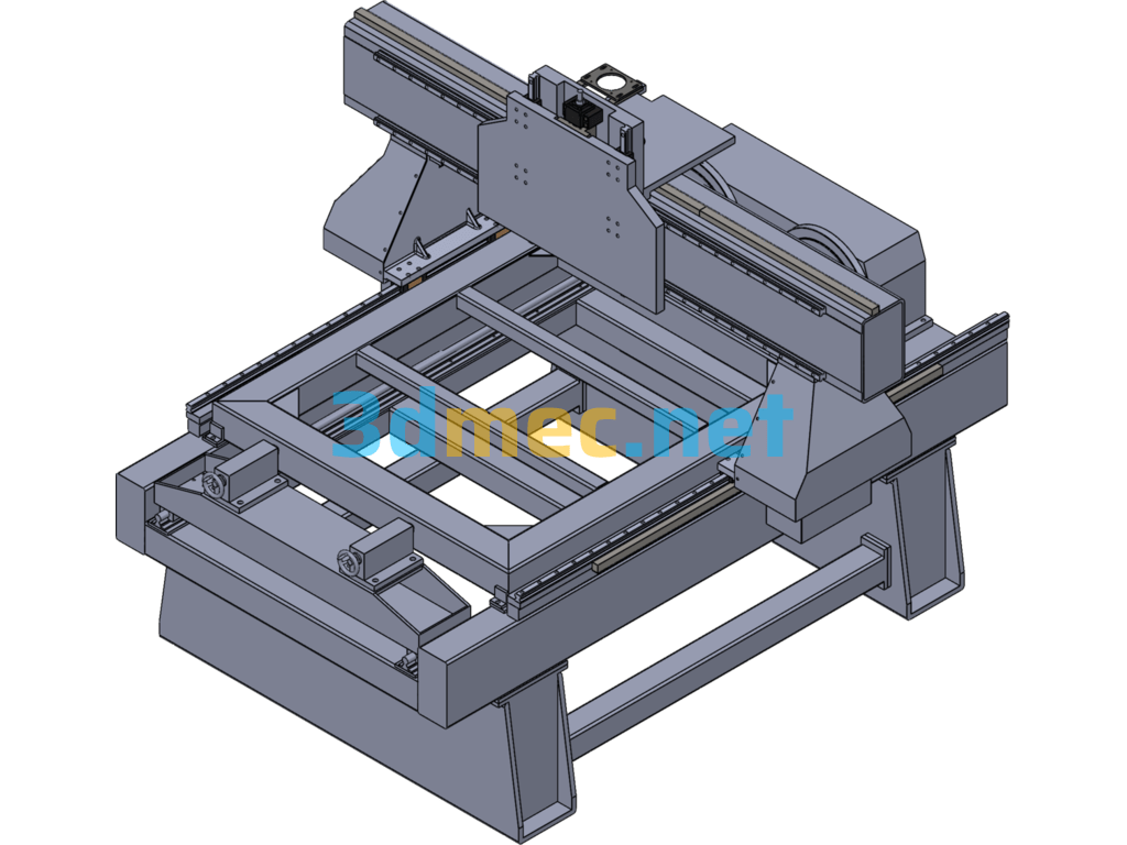 9012 Dual-Rotating Axis Engraving Machine (Already In Production) - 3D Model SolidWorks Free Download