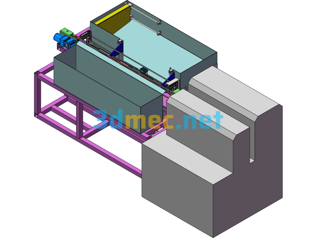 Grinding Automatic Loading And Unloading Mechanism Equipment - 3D Model SolidWorks Free Download