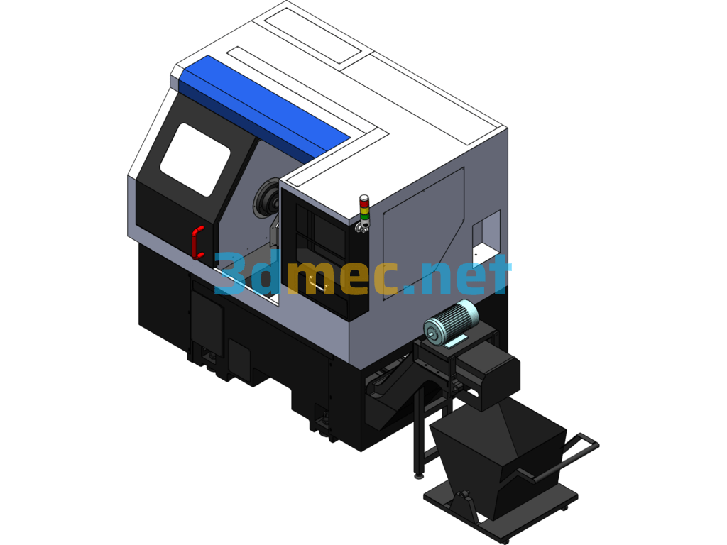 Assembly Of Sheet Metal Parts Of CNC Machine Tools - 3D Model SolidWorks Free Download