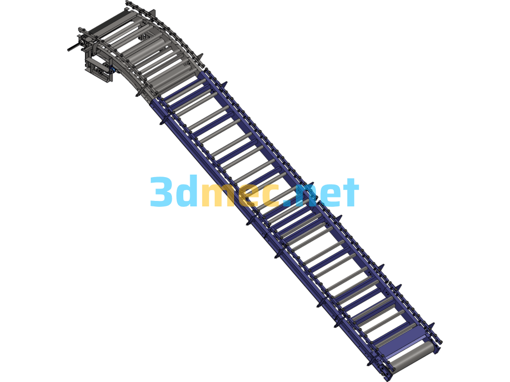 Climbing Conveyor Belt - 3D Model SolidWorks Free Download