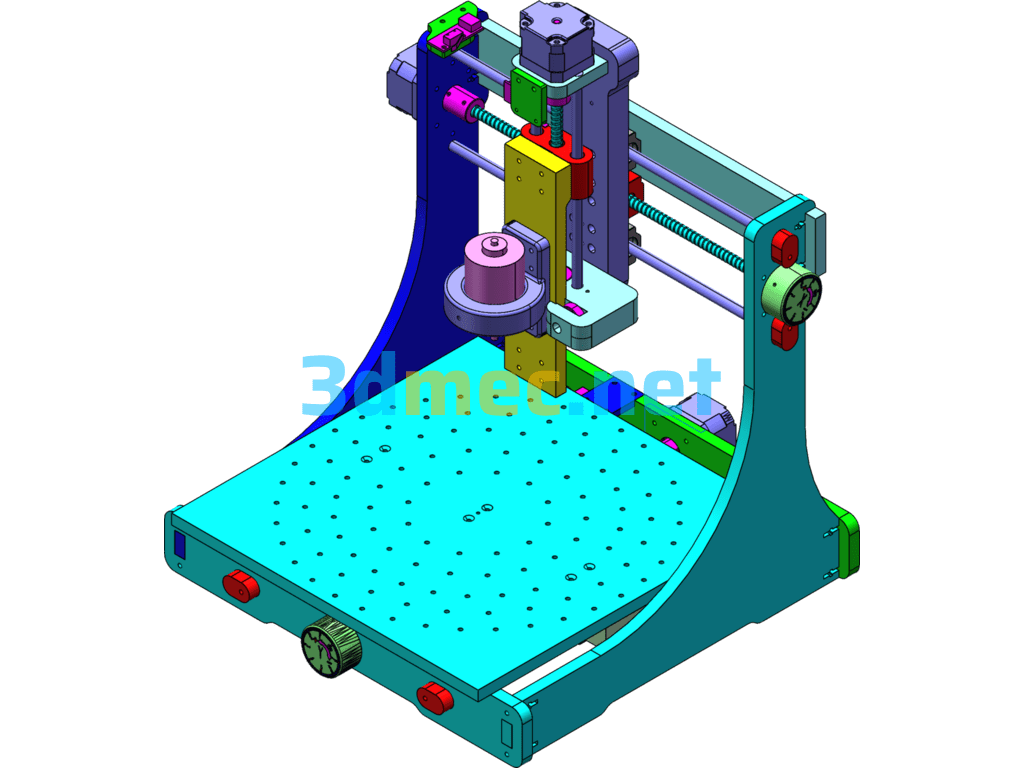 Universal Micro CNC Design - 3D Model SolidWorks ProE Free Download