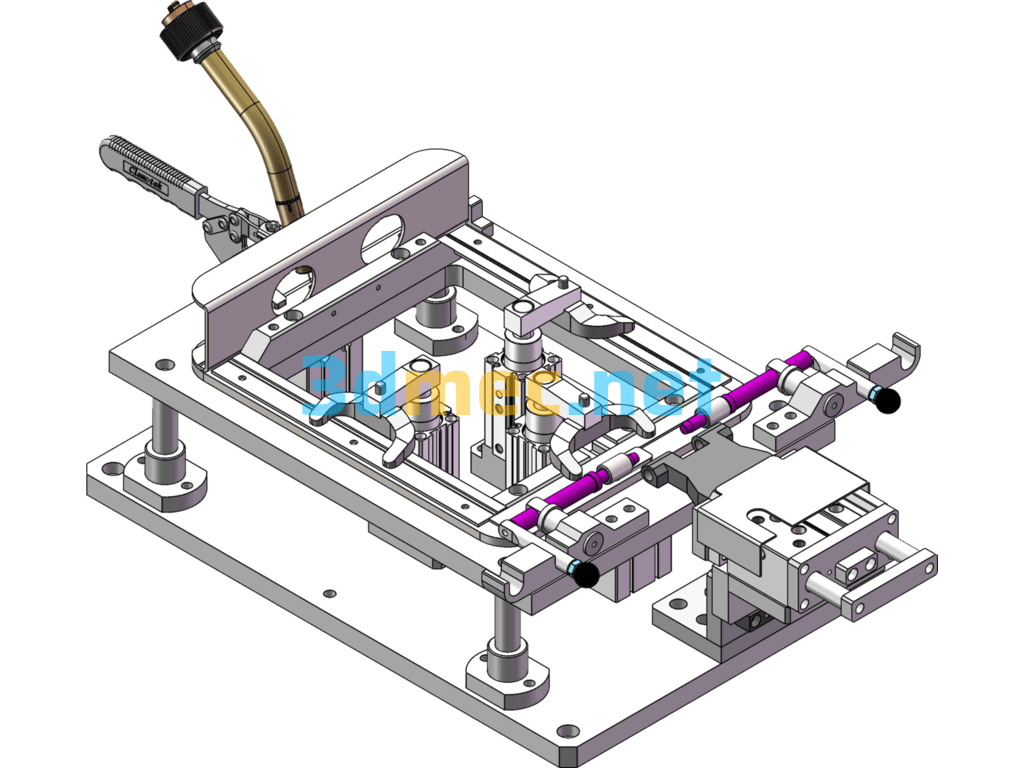 Safe Door Frame Robot Welding Fixture - 3D Model SolidWorks Free Download