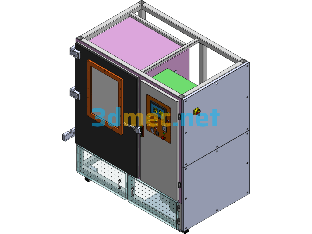 Vacuum Laminator With Lifting Mechanism - 3D Model SolidWorks Free Download