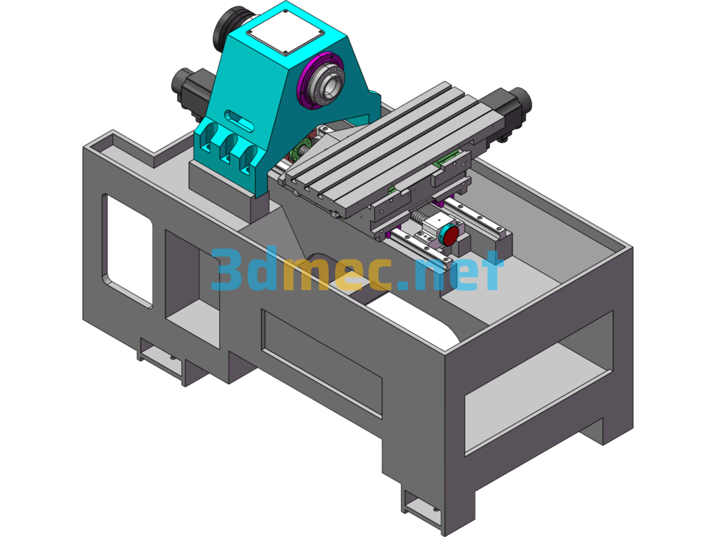 CJK0636 CNC Machine Tool - 3D Model SolidWorks Free Download