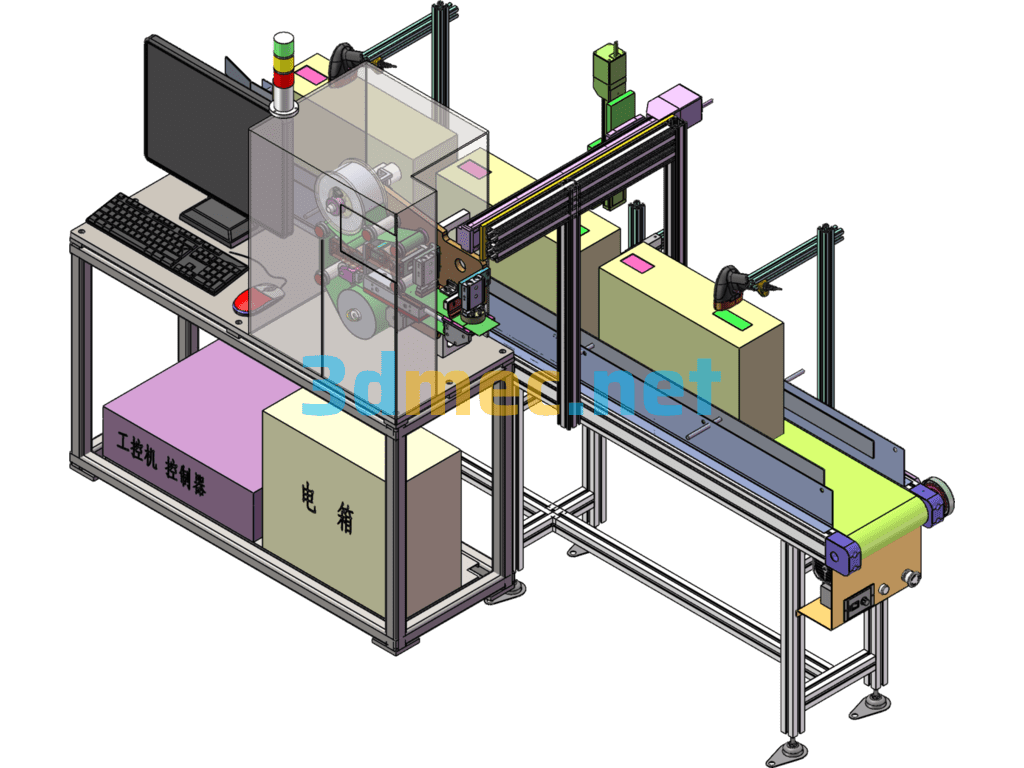 Automatic Labeling Machine - 3D Model SolidWorks Free Download