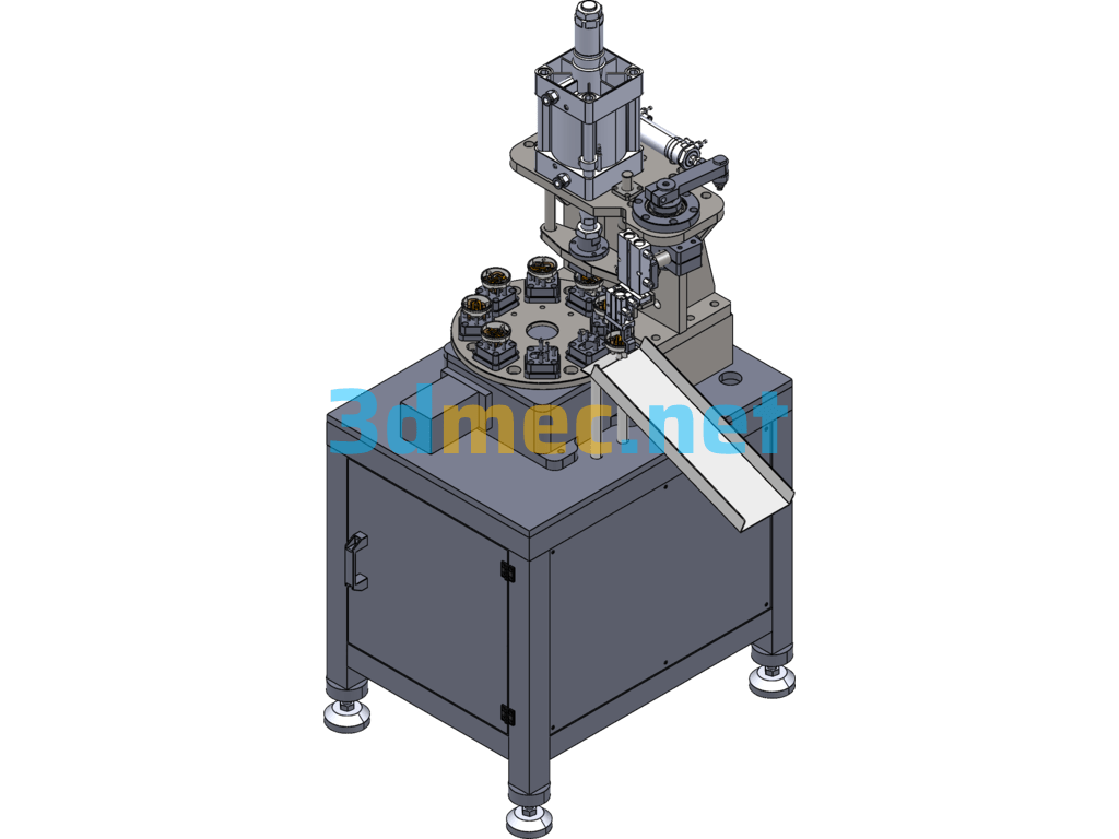 Pneumatic Stamping Rotary Equipment Riveting Turntable Tooling - 3D Model SolidWorks Free Download