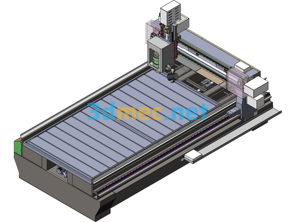 Fully Automatic Aluminum Engraving Machine - 3D Model SolidWorks Free Download