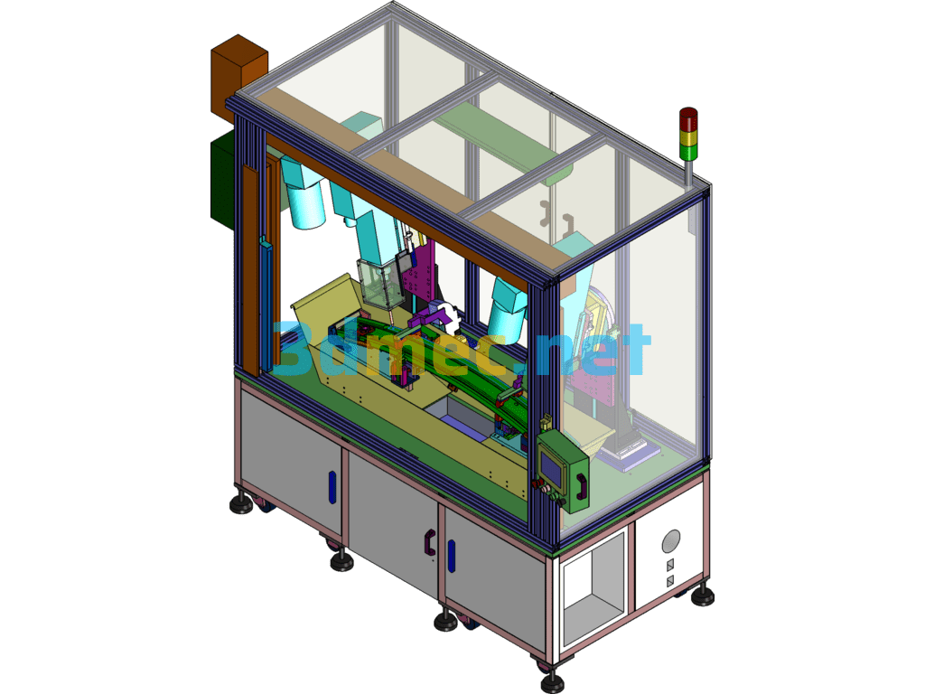 Cylinder Bumper Punching Machine - 3D Model SolidWorks Free Download