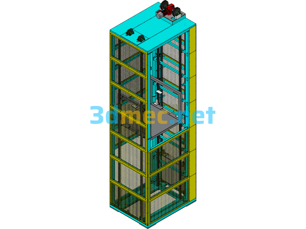 Reciprocating Vertical Lift - 3D Model SolidWorks Free Download