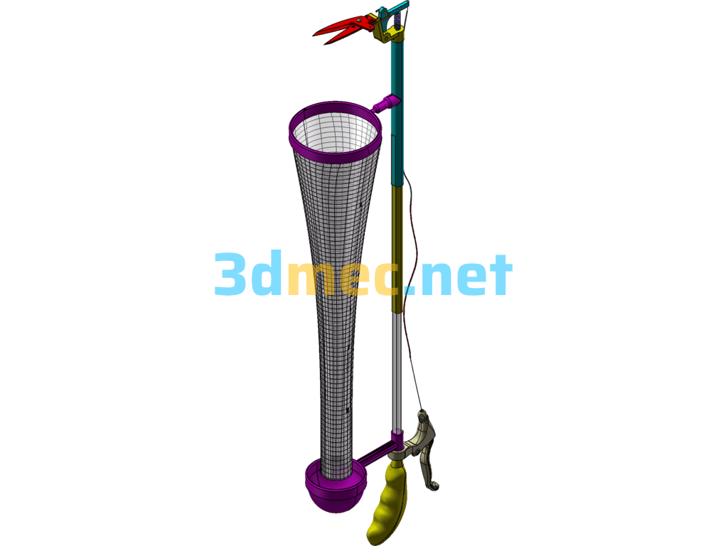 New Fruit Picker Multifunctional Fruit Picker - 3D Model SolidWorks Free Download