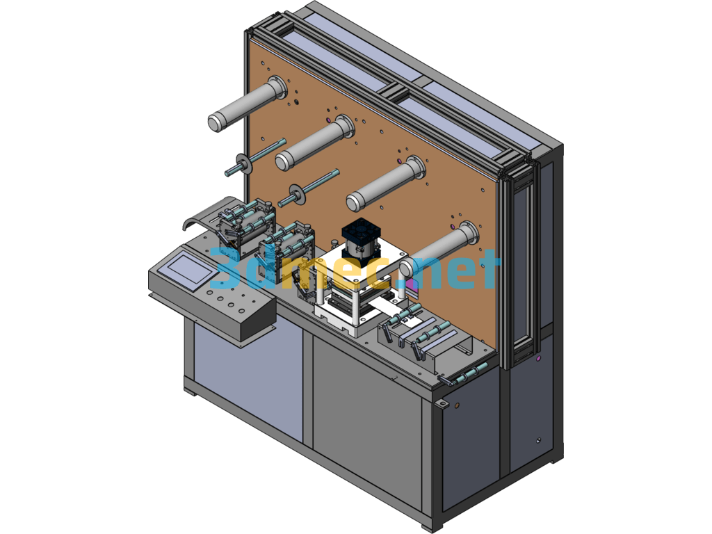 Laminating Machine, Laminating And Punching Machine, Paper/Board/Film Mounting Equipment - 3D Model SolidWorks Free Download