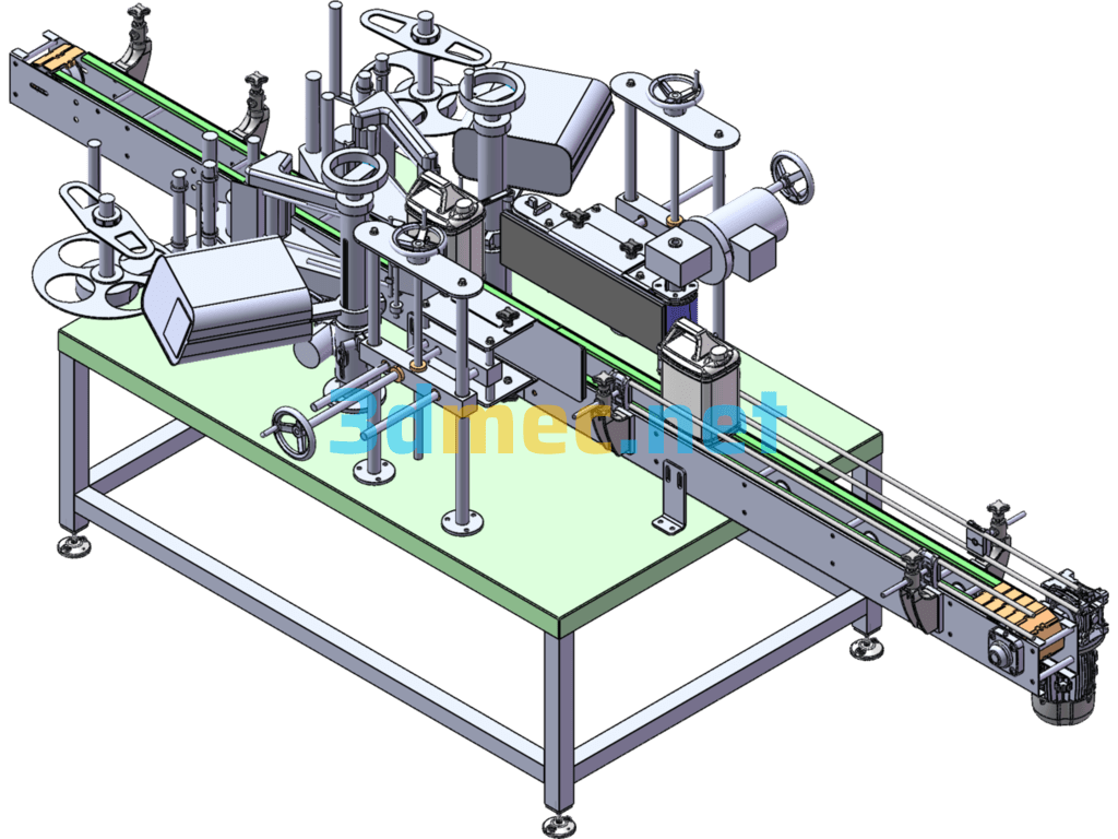 Fully Self-Labeling Equipment Model - 3D Model SolidWorks Free Download