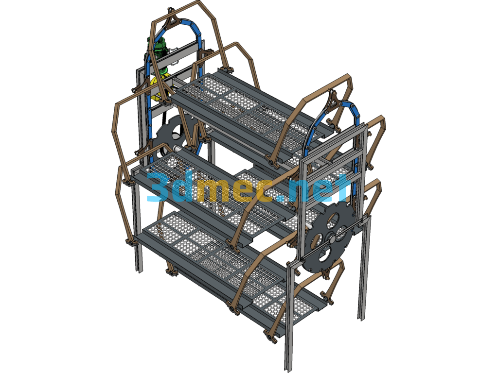 Stereoscopic Revolving Garage - 3D Model SolidWorks Free Download