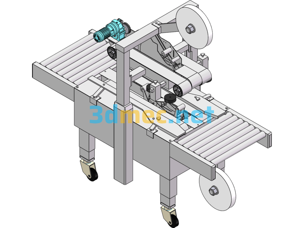 Automatic Carton Sealing Machine - 3D Model SolidWorks Free Download