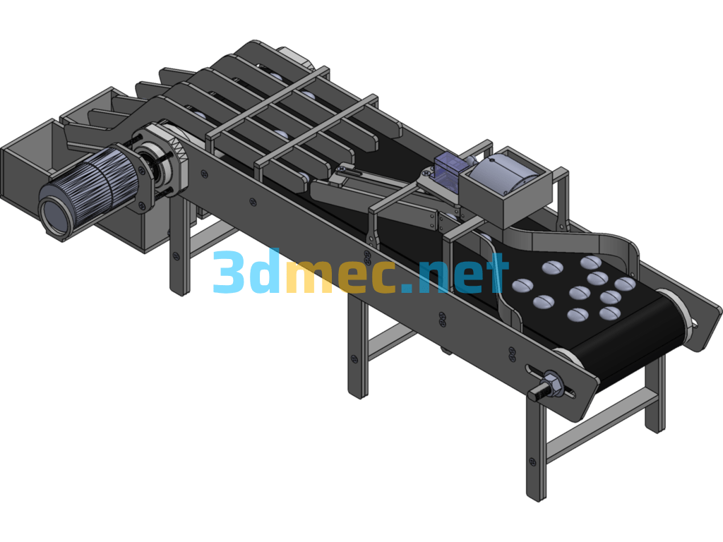 Visual Screening Conveyor Line - 3D Model SolidWorks Free Download