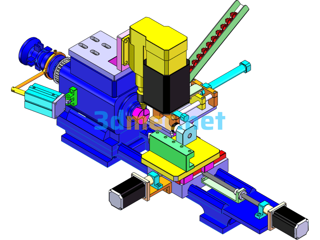 Simple Instrument Lathe - 3D Model SolidWorks Free Download