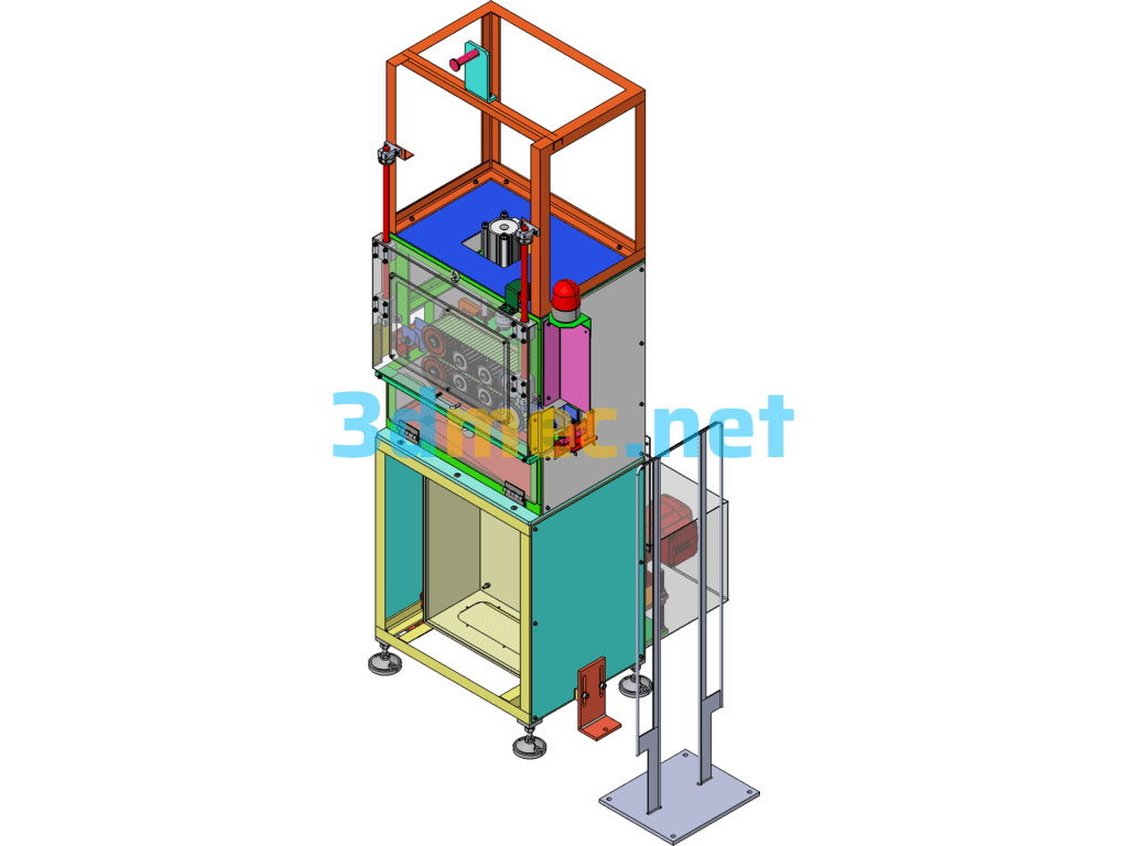 3D Model Of Closed-Loop Controlled Conveyor - 3D Model SolidWorks Free Download