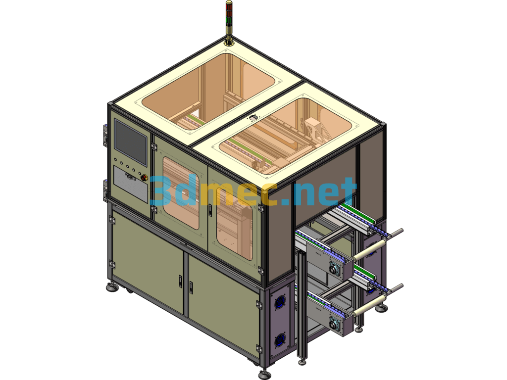 FPC Mold Laser Cutting Machine - 3D Model SolidWorks Free Download