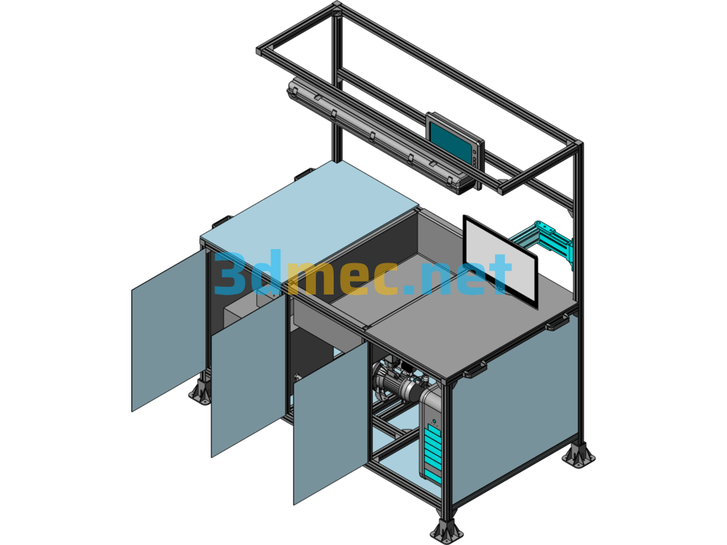 Test Bench 3d Model - 3D Model SolidWorks Free Download