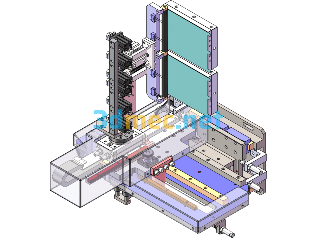 Mobile Phone Screen Film Peeling And Film Rolling Integrated Mechanism - 3D Model SolidWorks Free Download