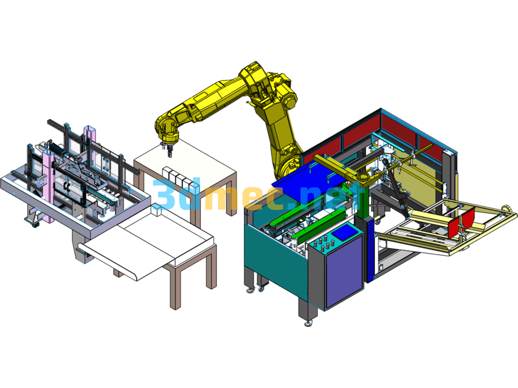 Robotic Automated Magnetic Sheet Packaging Box Design Model - 3D Model SolidWorks Free Download