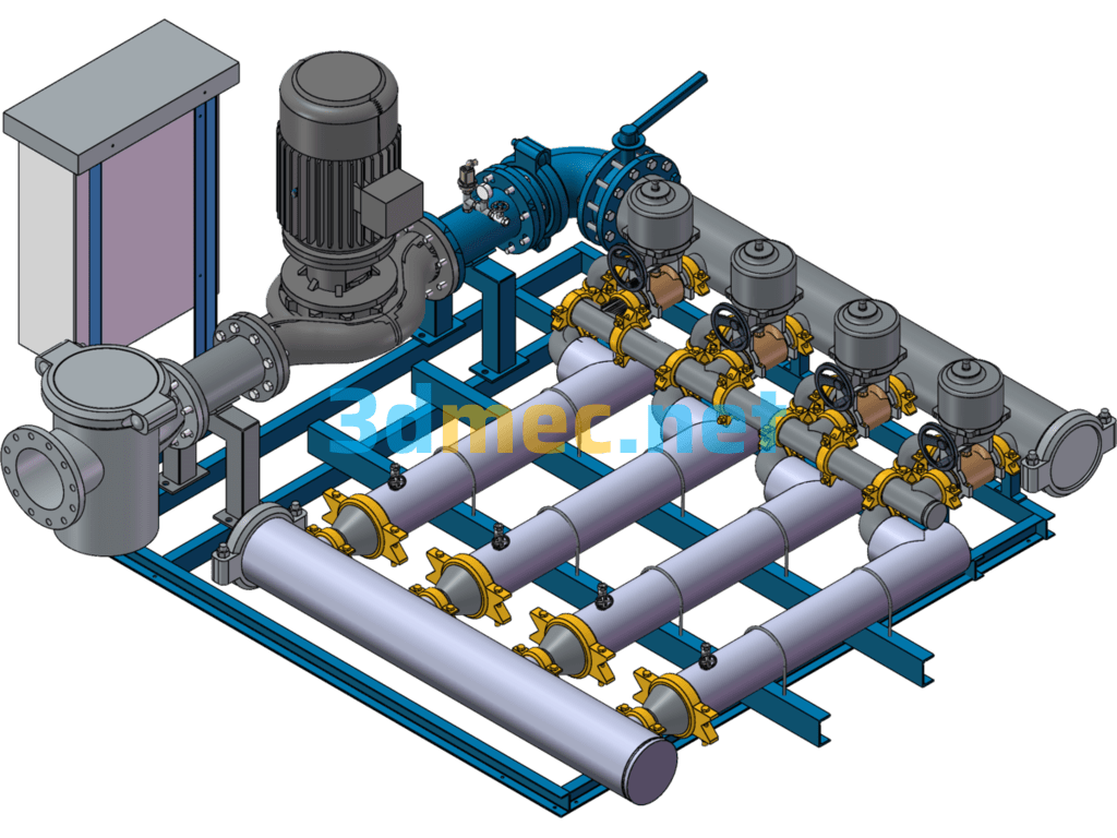 Filter System Model - 3D Model SolidWorks Free Download