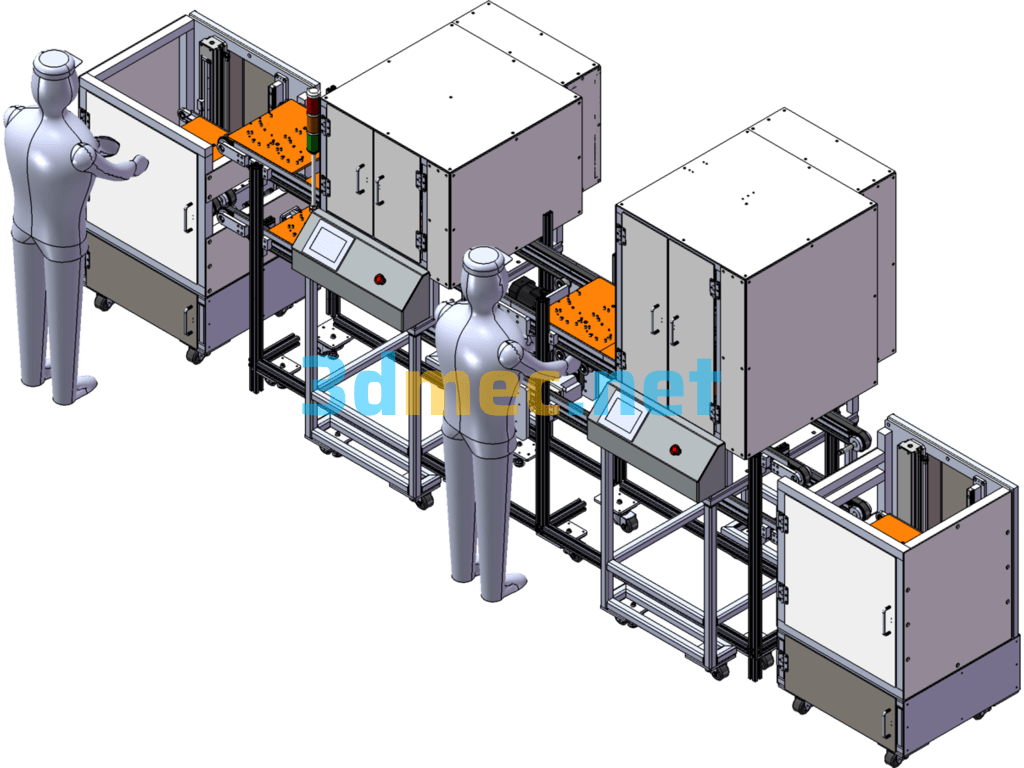 Automatic Assembly Line Model Of Tightening Machine - 3D Model SolidWorks Free Download