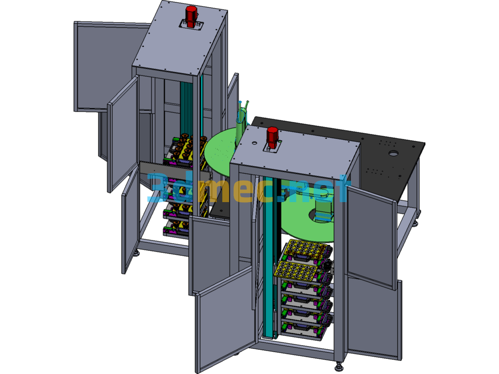 Automatic Feeding Machine - 3D Model SolidWorks Free Download