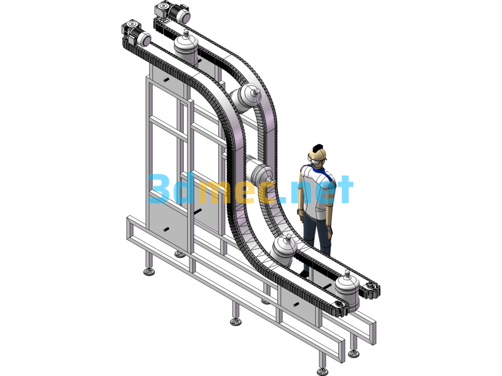 Elevator Conveyor Equipment System - 3D Model SolidWorks Free Download