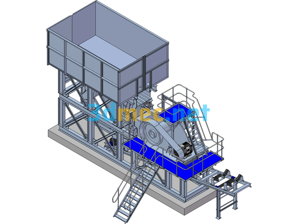 Jaw Feeders And Conveyors - 3D Model SolidWorks Free Download