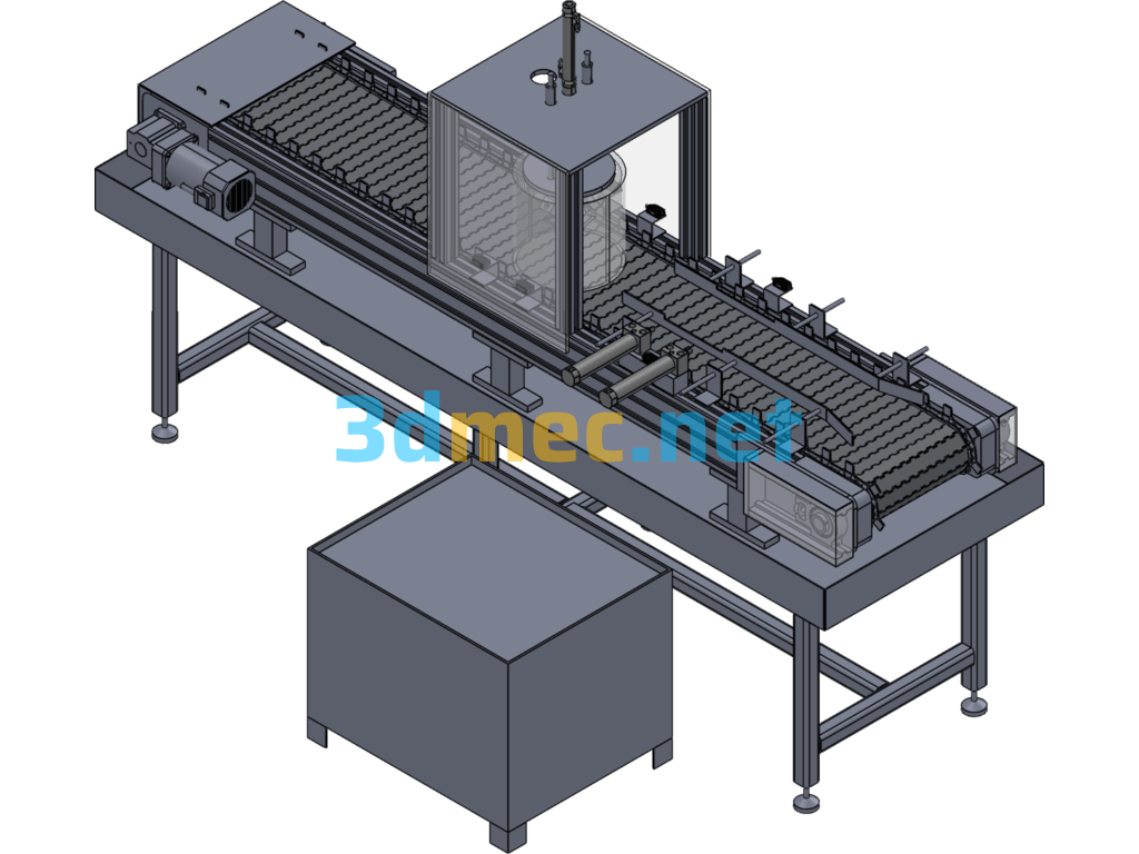 Stainless Steel Chain Cleaning Line - 3D Model SolidWorks Free Download