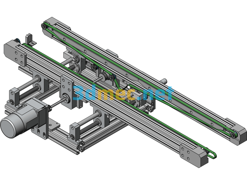 Width Adjustable Production Line - 3D Model SolidWorks Free Download