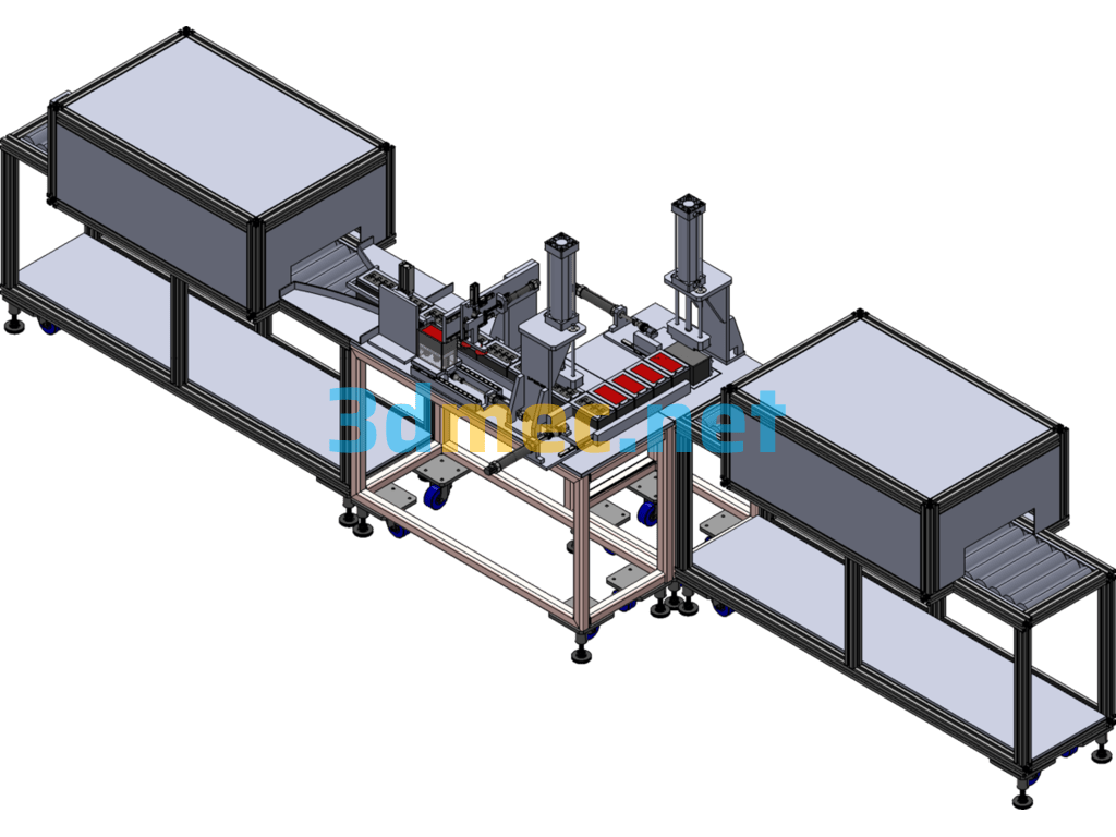 Battery Conveyor Line - 3D Model SolidWorks Free Download