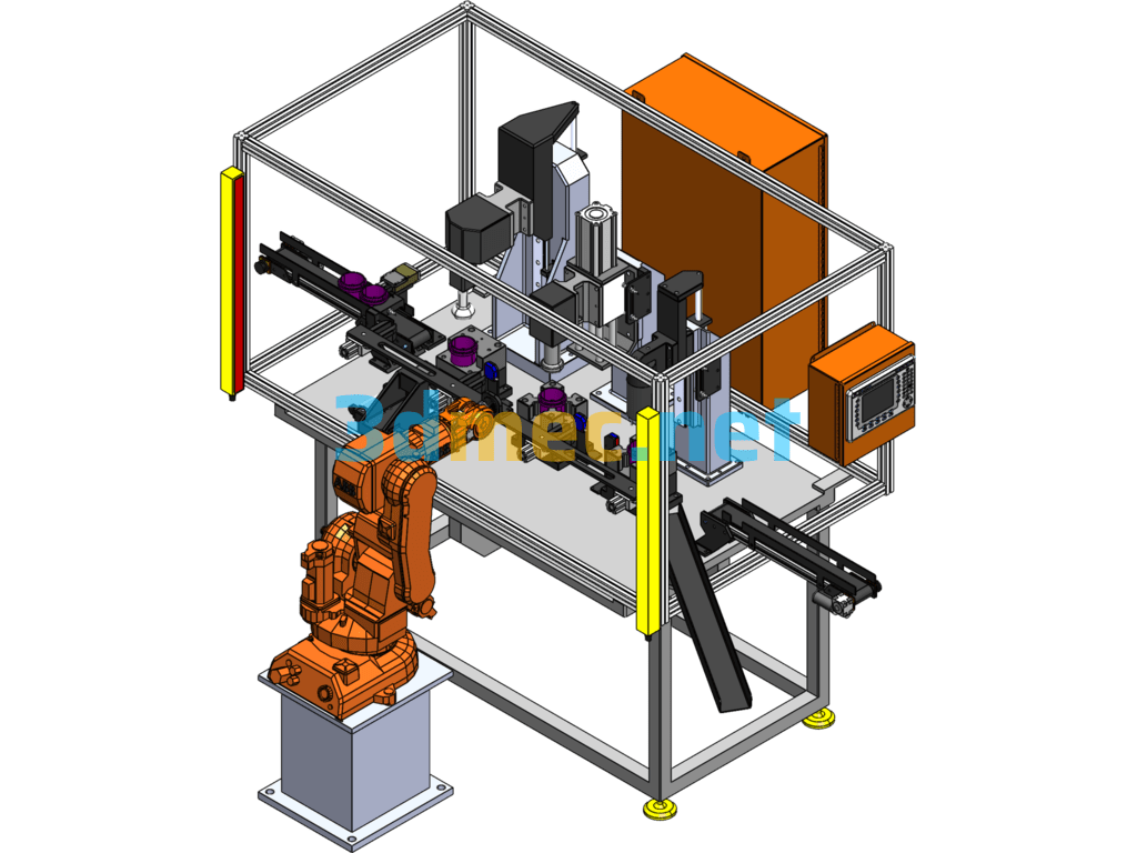 Ball Cup Automatic Inspection Machine - 3D Model SolidWorks Free Download