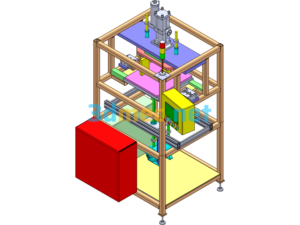 Non-Standard Press Machine - 3D Model SolidWorks Free Download