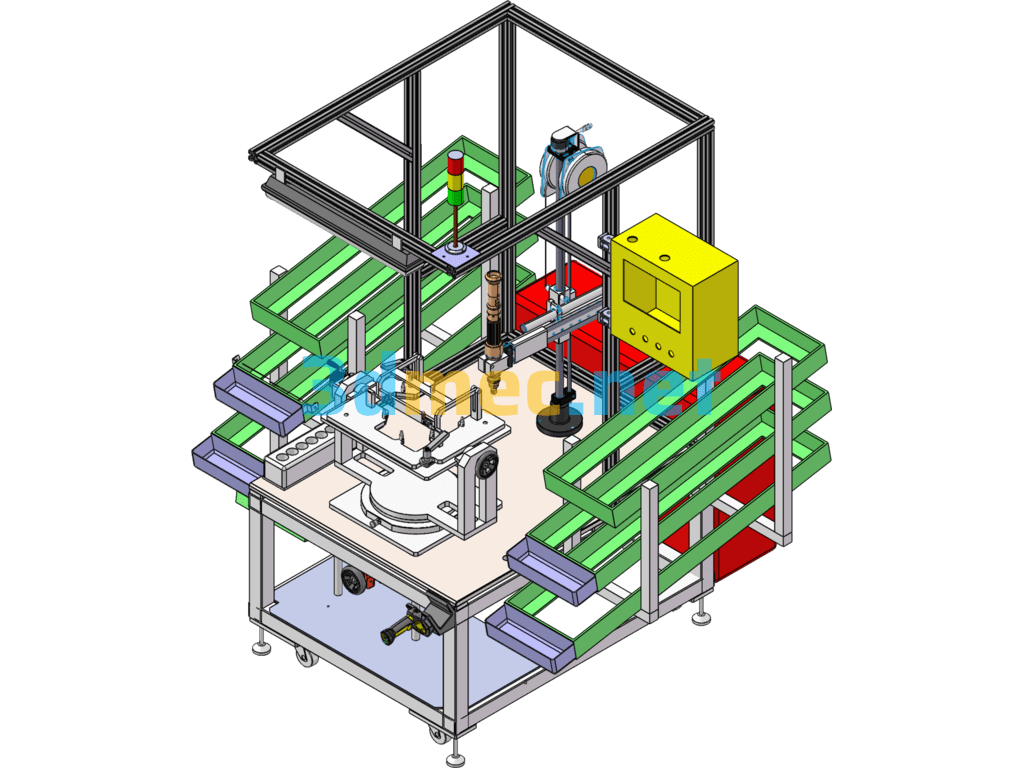 Handheld Automatic Screw Locking Machine - 3D Model SolidWorks Free Download