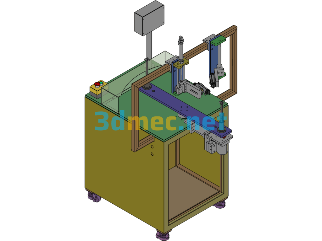 Automatic Painting Turntable Machine - 3D Model SolidWorks Free Download