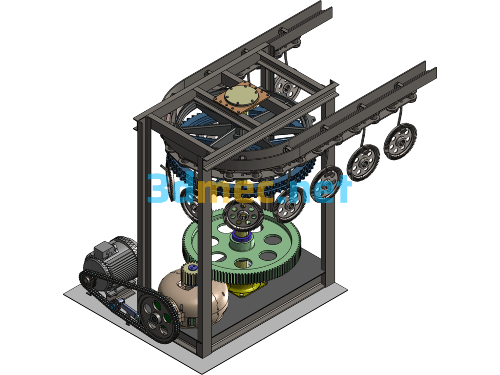 Automatic Mobile Chassis Conveyor - 3D Model SolidWorks Free Download