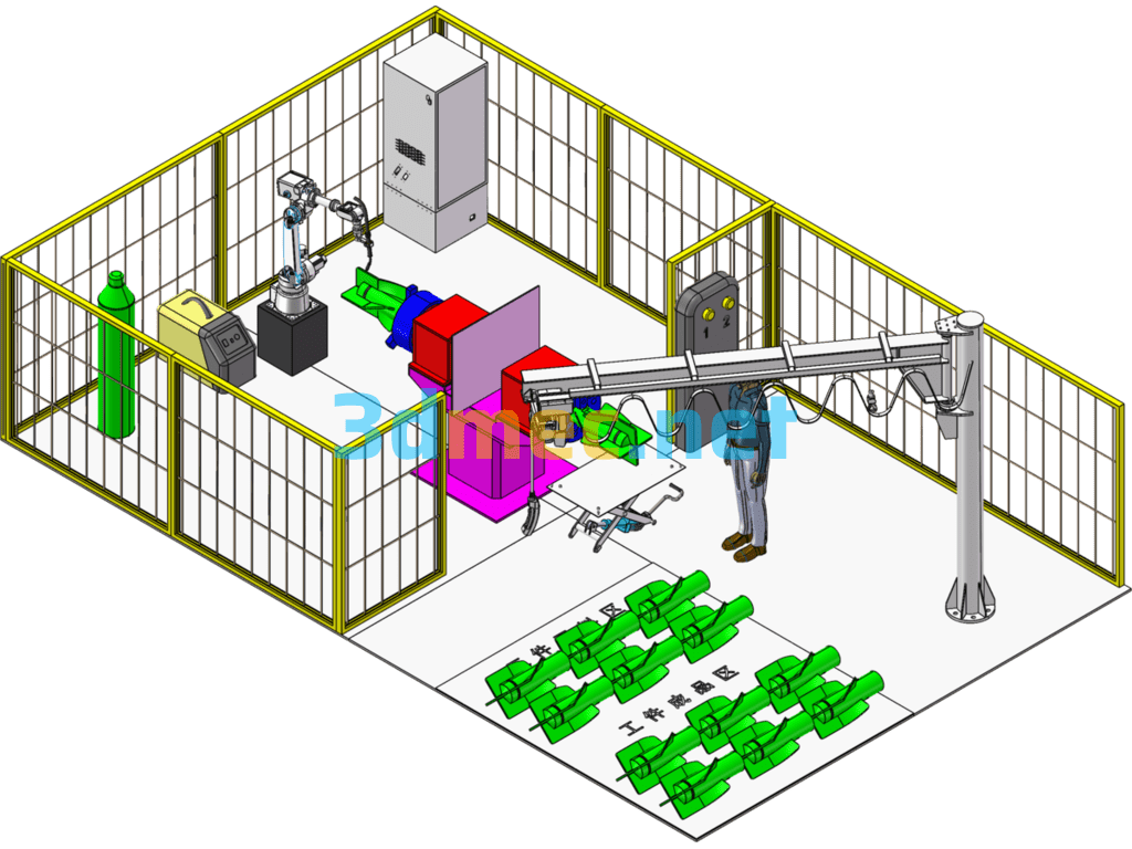 Oil Drilling Drill Bit Fully Automatic Welding - 3D Model SolidWorks Free Download