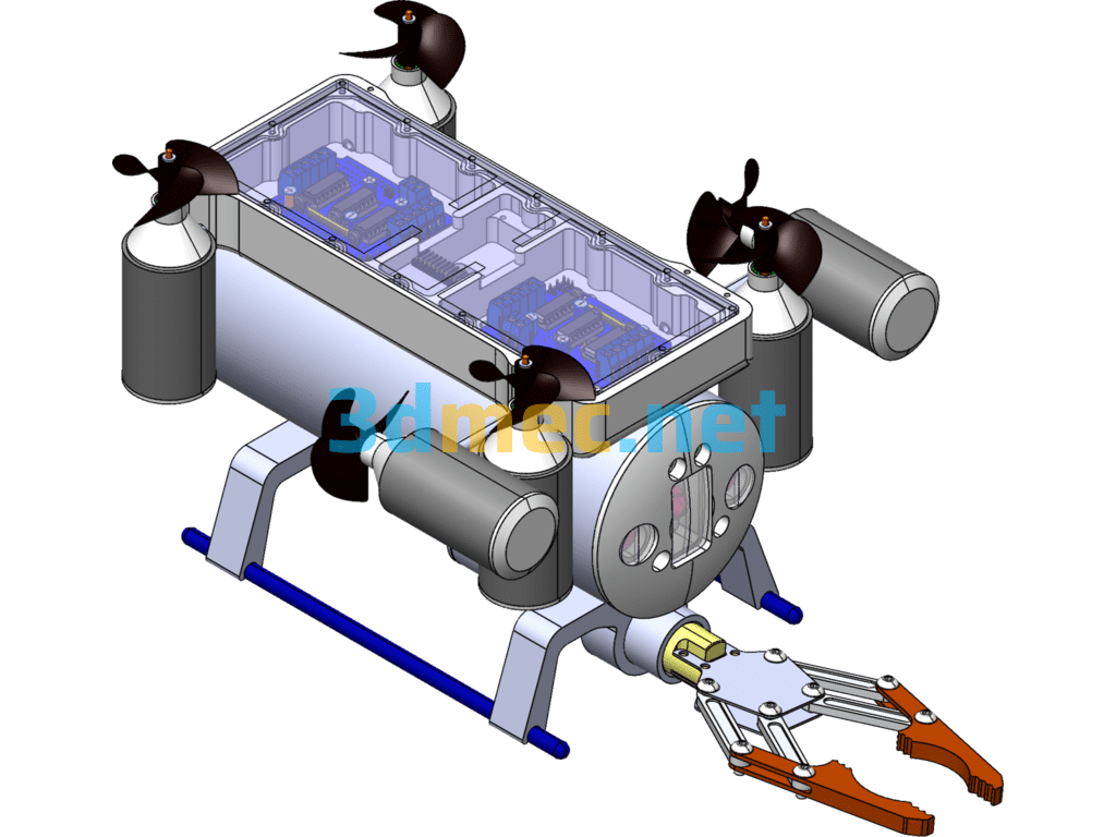 Underwater Robot 3D Model - 3D Model SolidWorks Free Download