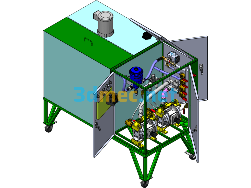 Liquid Oil Automatic Mixer 3D Model - 3D Model SolidWorks Free Download